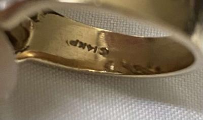 Custom made 14 karat gold diamond ring - Thumbnail 2