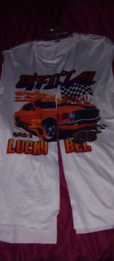Plus size 4X Graphic race car high split hem tank top - Thumbnail 4