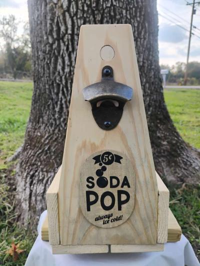 Wooden 6 Pack Soda Bottle Carrier - Thumbnail 3