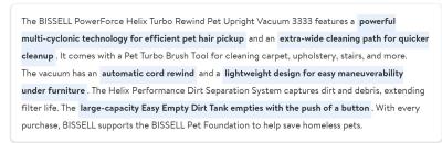 Bissell Powerforce Helix Turbo Rewind Pet Upright Vacuum - Thumbnail 5