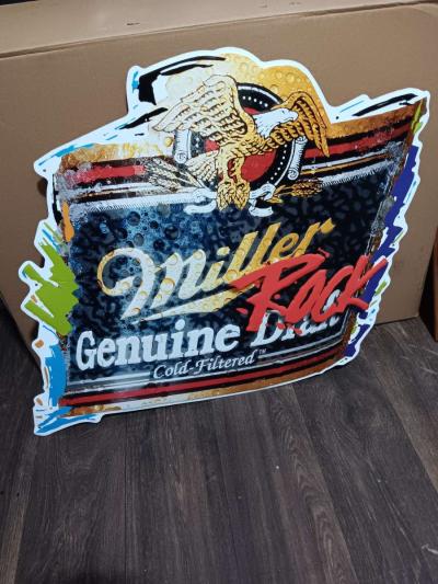 Miller DRAFT BEER SIGN  A - Thumbnail 2