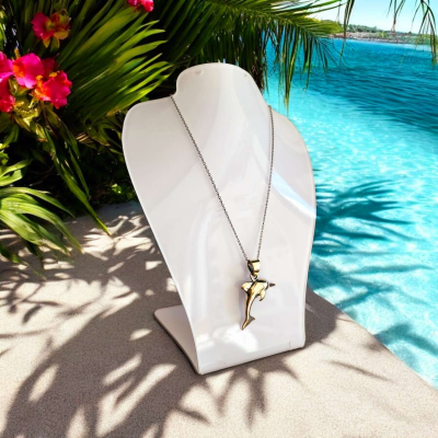 sterling silver 925 dolphin pendant - Thumbnail 3