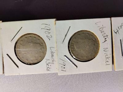 1901 and 1902 v nickels - Thumbnail 2