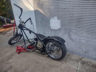 1976 Harley hardtail 4speed chopper rolling chassis - Thumbnail 3