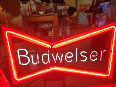 very rare vintage Budweiser neon beer Ad sign - Thumbnail 2