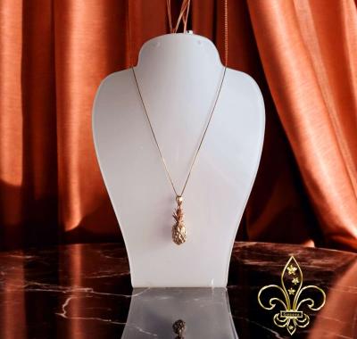 Rose gold pineapple necklace 18 inches chain - Thumbnail 3
