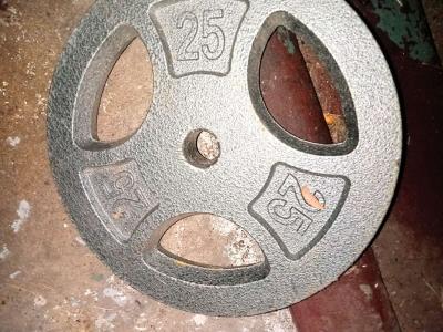 two standard 25 lb weight plates - Thumbnail 4