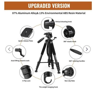 JOILCAN 75 Camera Tripod Tripod for Camera Stand - Thumbnail 4