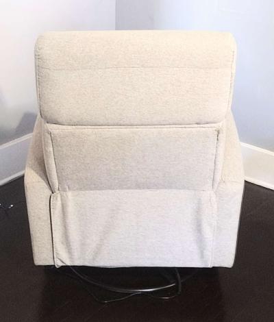 Theo Power Swivel Glider Recliner Linen Fabric Adj  Headrest - Thumbnail 6