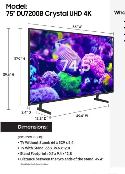 Samsung 75in 4K UHD Smart TV with Firestick - Thumbnail 2