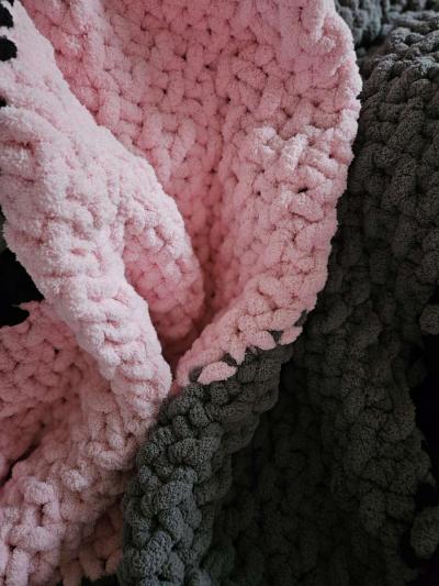 Tri Color Chenille Blanket - Thumbnail 3