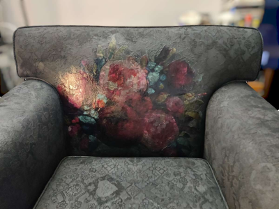 Charcoal Gray Accent Chair - Thumbnail 3