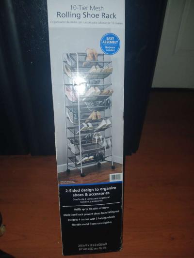 10 tier mes rolling shoe rack - Flint, Michigan