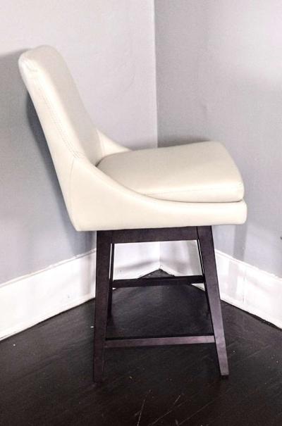 Lissa Light Gray Faux Leather Swivel Counter Stool Set Of 4 - Thumbnail 6