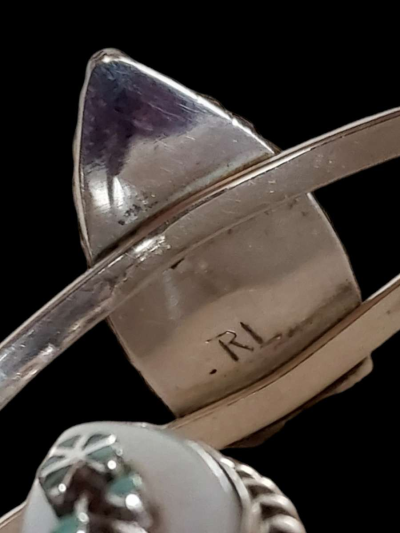 Native American Handmade Sterling Silver Mother of Pearl - Thumbnail 3