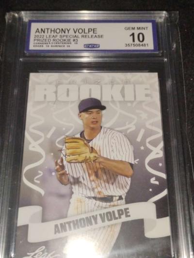 Anthony Volpe Graded Rookie Baseball Card