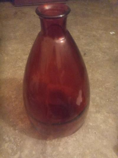 tall large red glass vase - Thumbnail 3