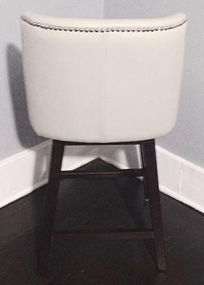 Asher Light Gray Swivel Nailhead Trim Counter Stool Set of 3 - Thumbnail 6