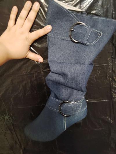 blue jean country boots - Thumbnail 4