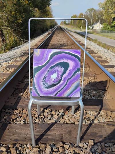 14in x 14in Acrylic Painting - Thumbnail 2