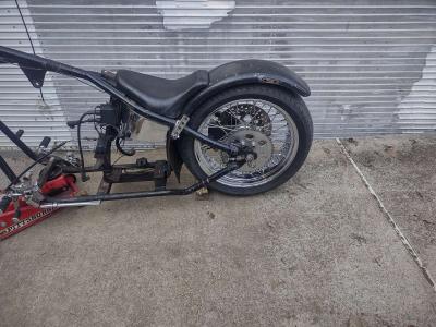 1976 Harley hardtail 4speed chopper rolling chassis - Thumbnail 4