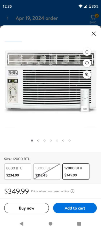 Like New 12OOO BTU BLACK N DECKER AIRCONDITIONER - Thumbnail 2