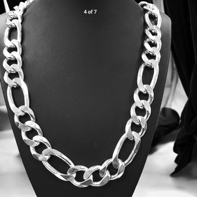 Solid Sterling silver Figarope Chain 290 grams - Thumbnail 6