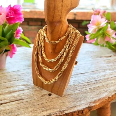 Luxury Italian Milano gold over silver chains available - Thumbnail 3