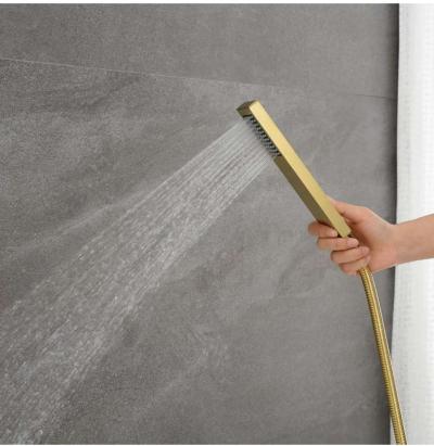 Bathtub Faucet With Brass Handle And Single Handed Shower - Thumbnail 3