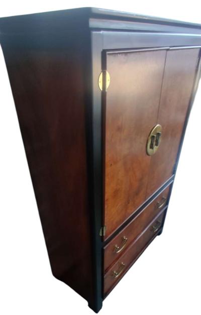 Chinoiserie Armoire Dresser by Stanley Vintage Asian Tallboy - Thumbnail 4