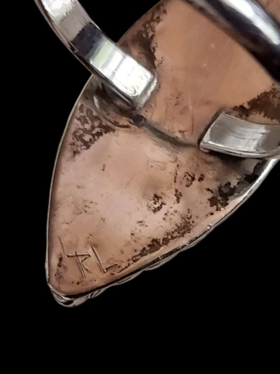 Native American Handmade Sterling Silver Mother of Pearl - Thumbnail 4