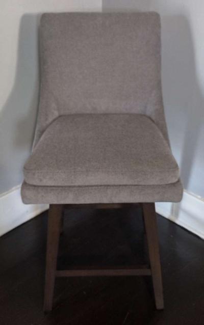 Lissa Fog Fabric Swivel Counter Stool Set - Thumbnail 5