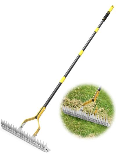 Thatch Rake 15Inch Wide Lawn Thatching Rake