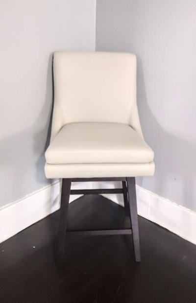 Lissa Light Gray Faux Leather Swive rCounter Stool Set - Thumbnail 4