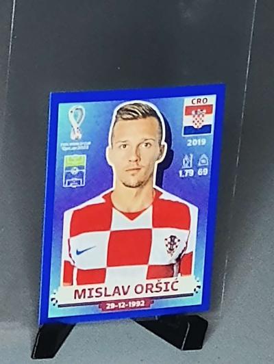 2022 world cup Qatar mini sticker blue border 6 players - Thumbnail 3