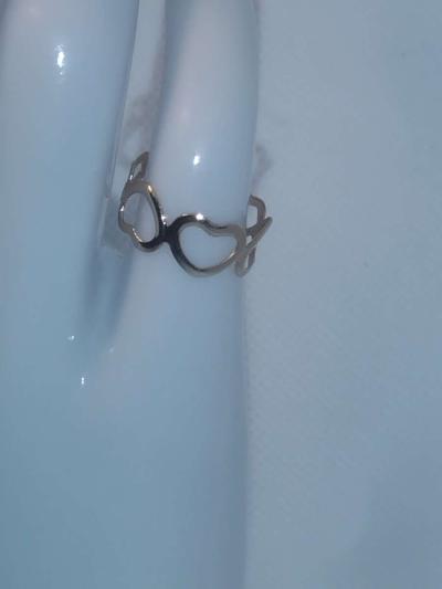 Open Heart Chic Rhinestone Ring - Thumbnail 2