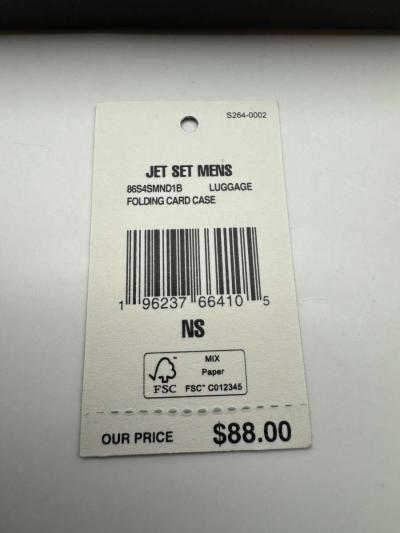 1043HPSA Michael Kors Mens Jet Set Folding Card Case  Wallet - Thumbnail 2