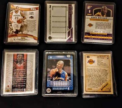 6 card lot Michael Jordan LeBron James Kobe - Thumbnail 2