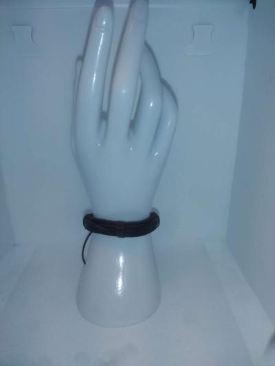 Faux Leather Bracelet criss cross brown - Thumbnail 2