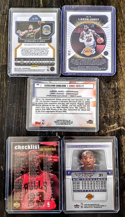 Michael Jordan K Bryant S Curry L james 5 lot - Thumbnail 2