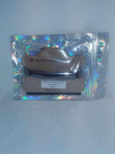 Faux Leather Bracelet braided brown - Thumbnail 5