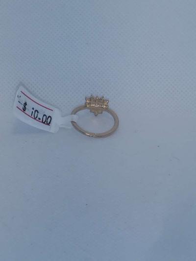 Purple White Heart Chic Rhinestone Ring - Thumbnail 4