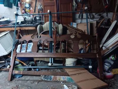 king size bed frame with headboard - Thumbnail 2