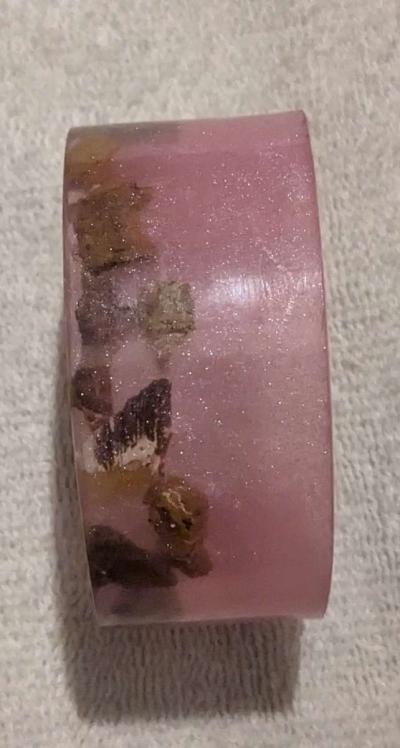 Pink Petrified Wood Cuff Bracelet - Thumbnail 4