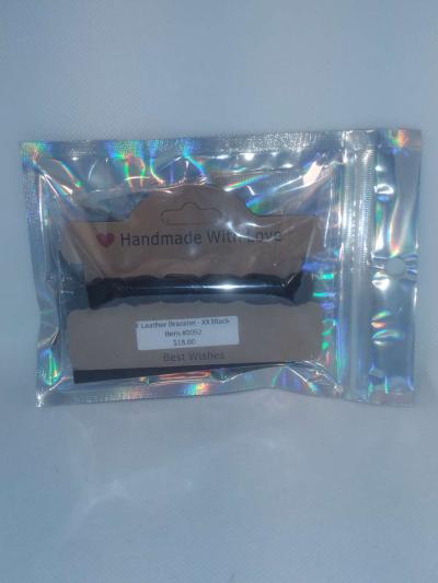 Faux Leather Bracelet criss cross black - Thumbnail 5