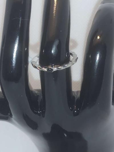 Black Stone Retro Geometric Ring - Thumbnail 2