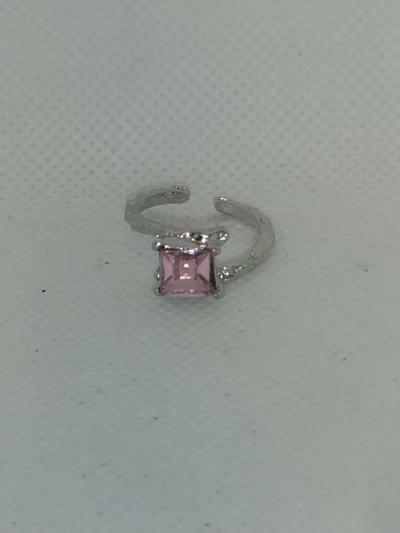Split Square Silver Ring - Thumbnail 4
