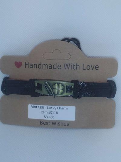 Lucky Charm Leather Bracelet VCB - Thumbnail 4