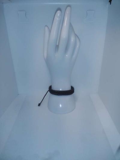 Faux Leather Bracelet braided brown - Thumbnail 2