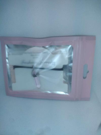 Rose Quartz Glass Pendant Necklace - Thumbnail 5